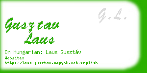 gusztav laus business card